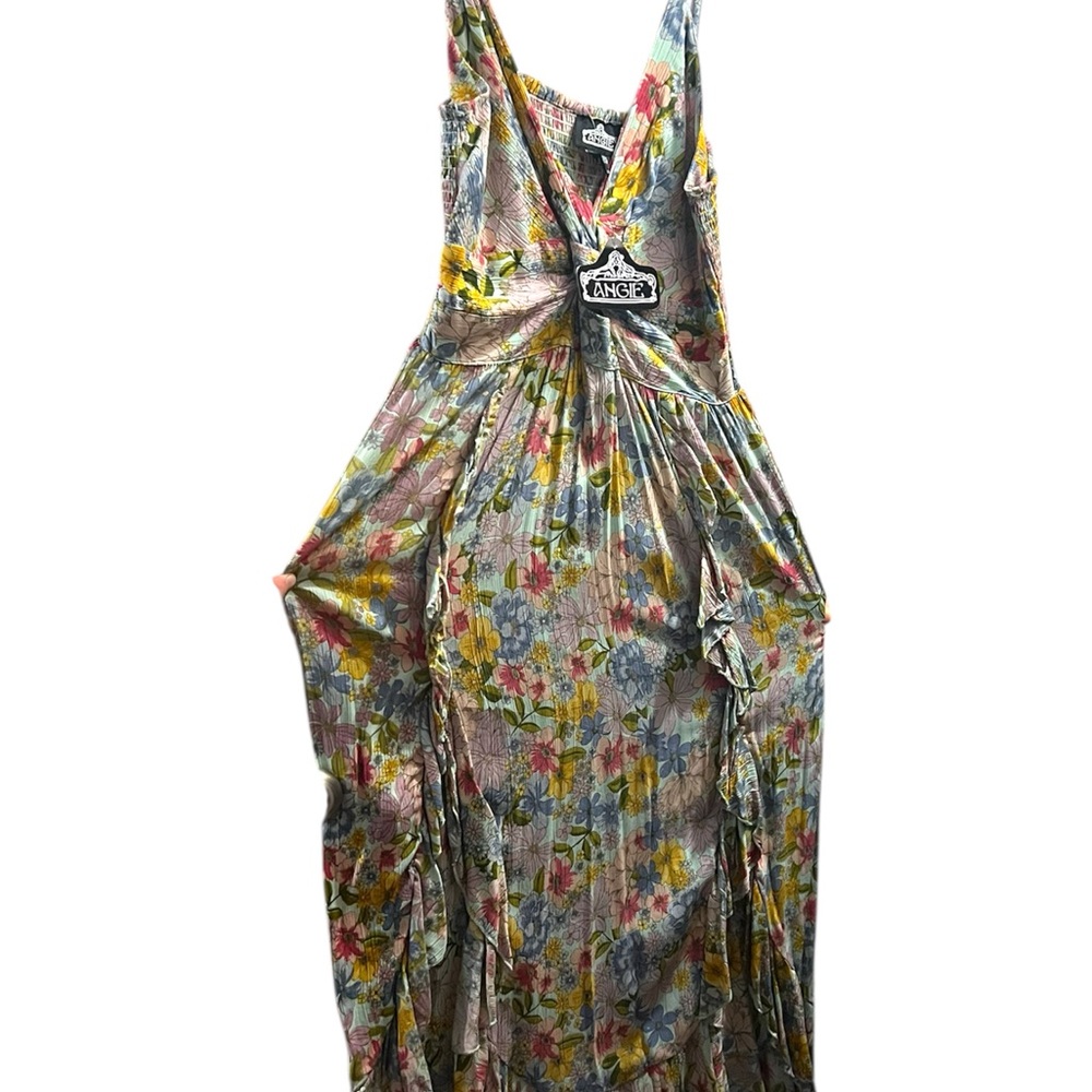 Angie Ruched Tiered Maxi Dress